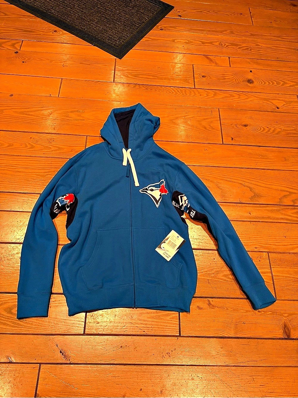 Hands High Toronto Blue Jays MLB Full Zip Hoodie Blue Size Large